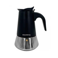ESPRESSOKOCHER Schwarz 10.3/13.2/16.3 cm KB7844 - Schwarz, Metall (13.2/16.3/10.3cm) - Klausberg 