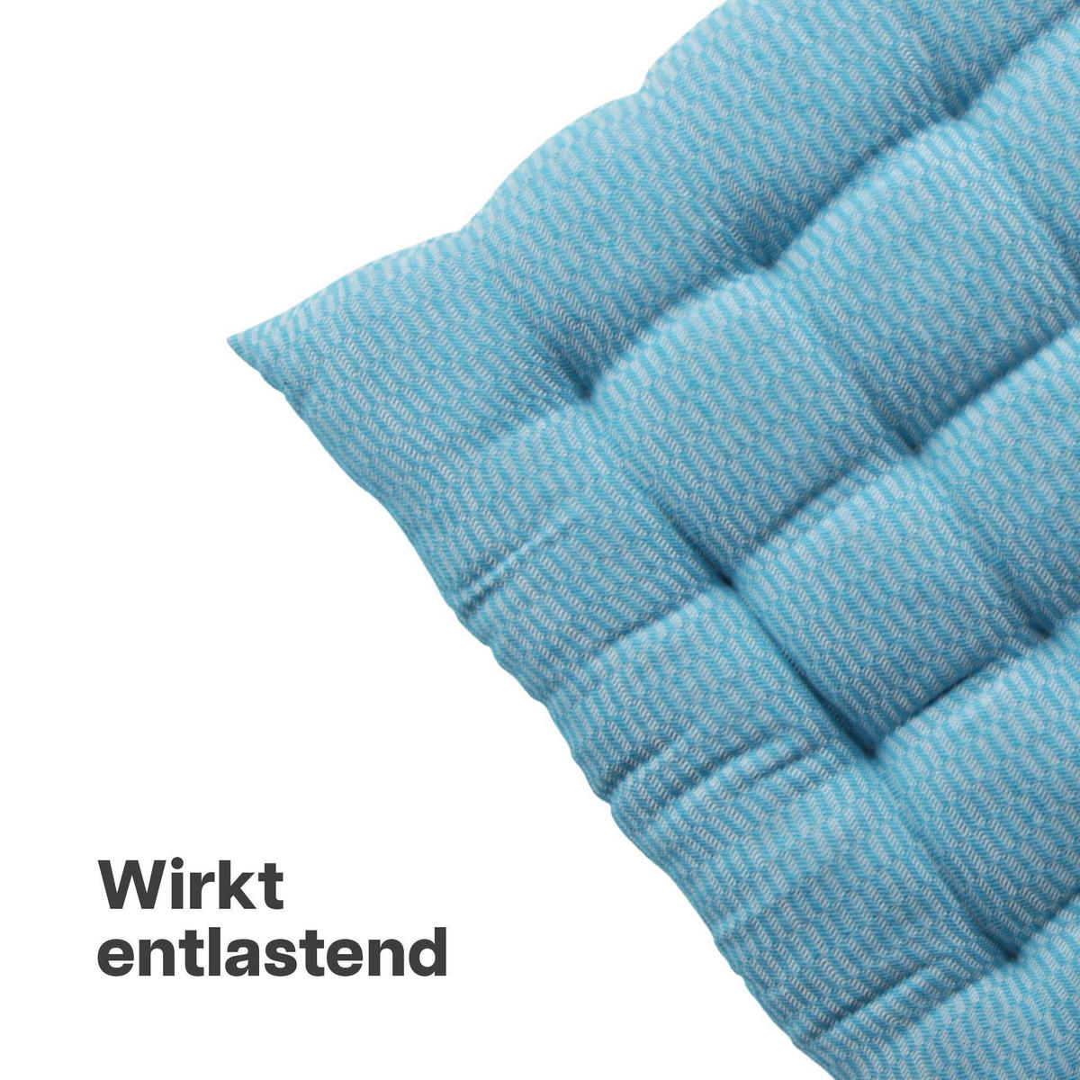 SITZKISSEN Lissabon 40x40cm Türkis 1er Pack - Türkis, Textil (40/40/6cm)