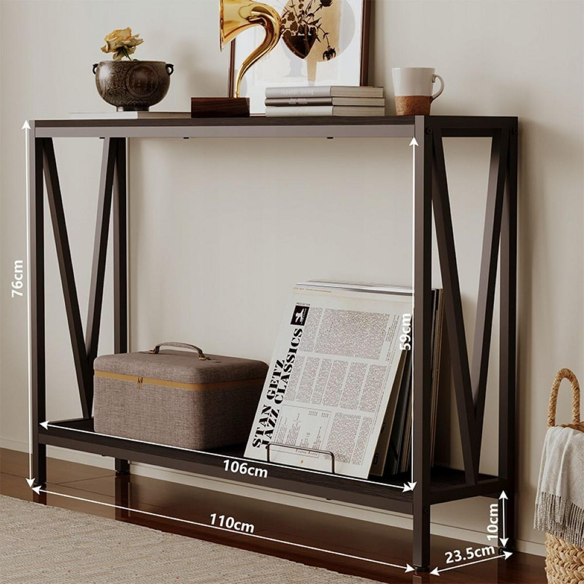 KONSOLE, braun 23.5/110/76 cm - Braun, Holzwerkstoff (110/76/23.5cm)