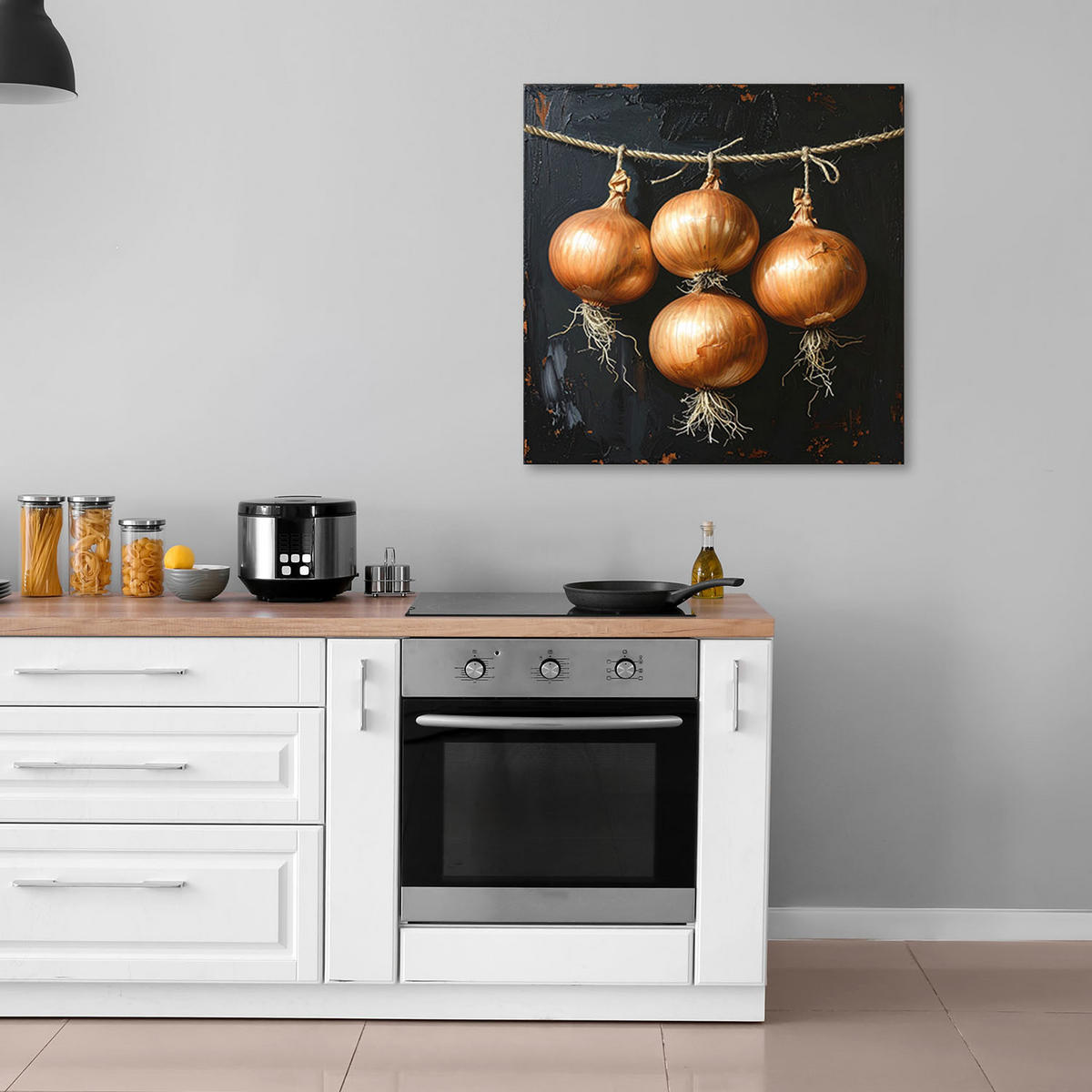 LEINWANDBILD Essen & Trinken 50x50cm - Beige, Textil (50/50cm) - Feeby