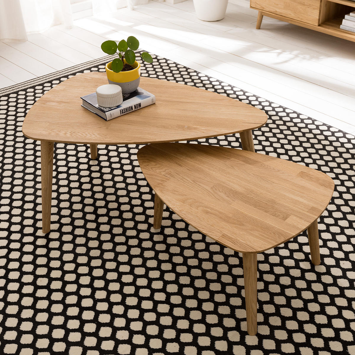 COUCHTISCH - Massivholz - Eichefarben/Braun, Eichenholz/Holz (60/90/43cm) - home24
