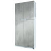 BÜROSCHRANK Logan Fronten in Beton Oxid Optik - Hellgrau, Holzwerkstoff (82/185/37cm) - Vladon