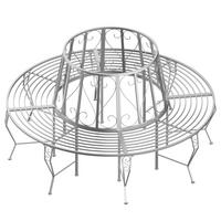 BAUMBANK, Metall, Silber - Silberfarben, Metall (160/90/160cm) - Outsunny