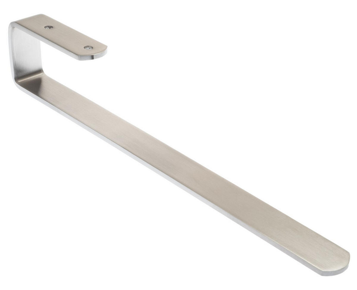 HANDTUCHSTANGE Edelstahl gebürstet, Handtuchhalter Badezimmer, Küche - Edelstahlfarben, Metall (3/6.3/34cm) - Livingpoint24