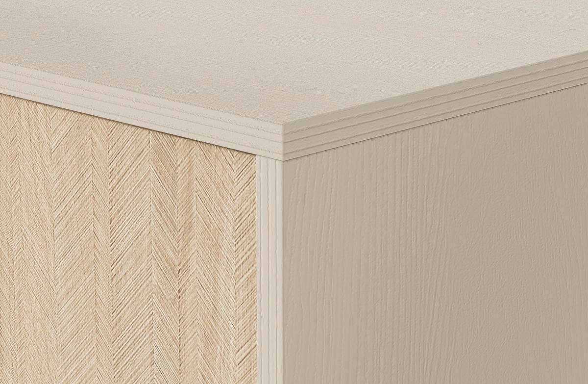 NACHTTISCH Tores 54x54x38 cm - Modern Nachtschrank zum Schlafzimmer - EIN praktischer Commode aus Spanplatten - Beige - Beige, Holzwerkstoff (54/54/38cm) - Chilly