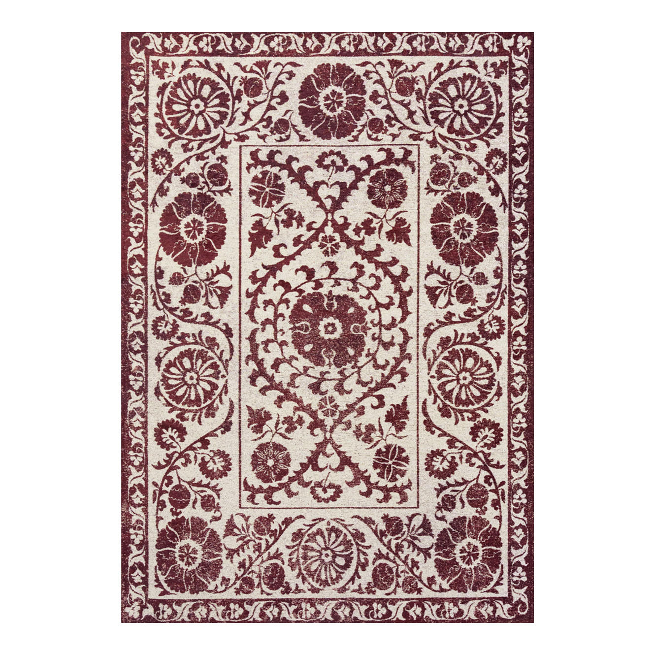 TEPPICH Zephyr Suzani 170/240 cm - Rot, Textil (170/240cm) - Louis De Poortere