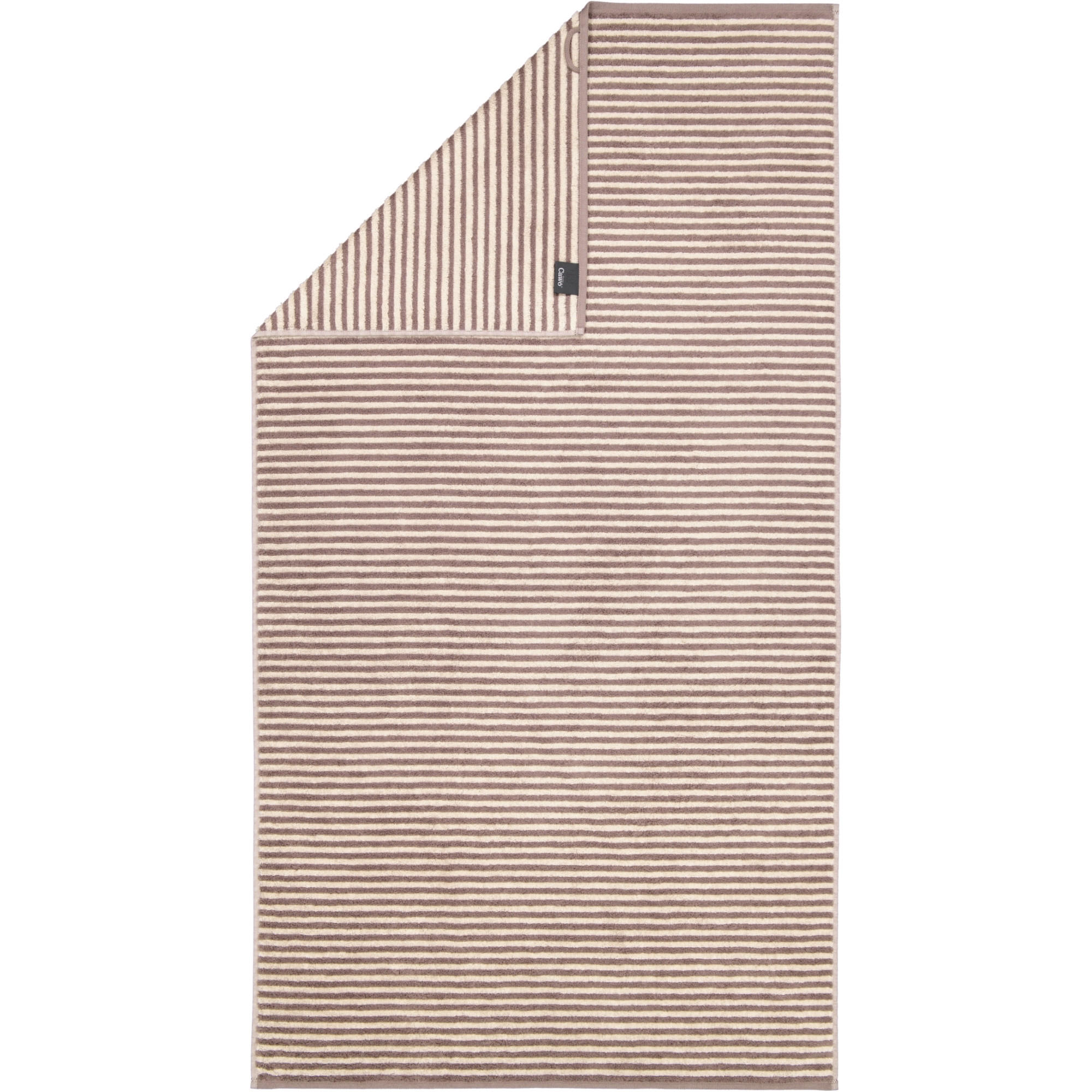 DUSCHTUCH LINES RINGEL 6255 PEPPER - 33 - Braun, Textil (80/150cm) - Cawoe