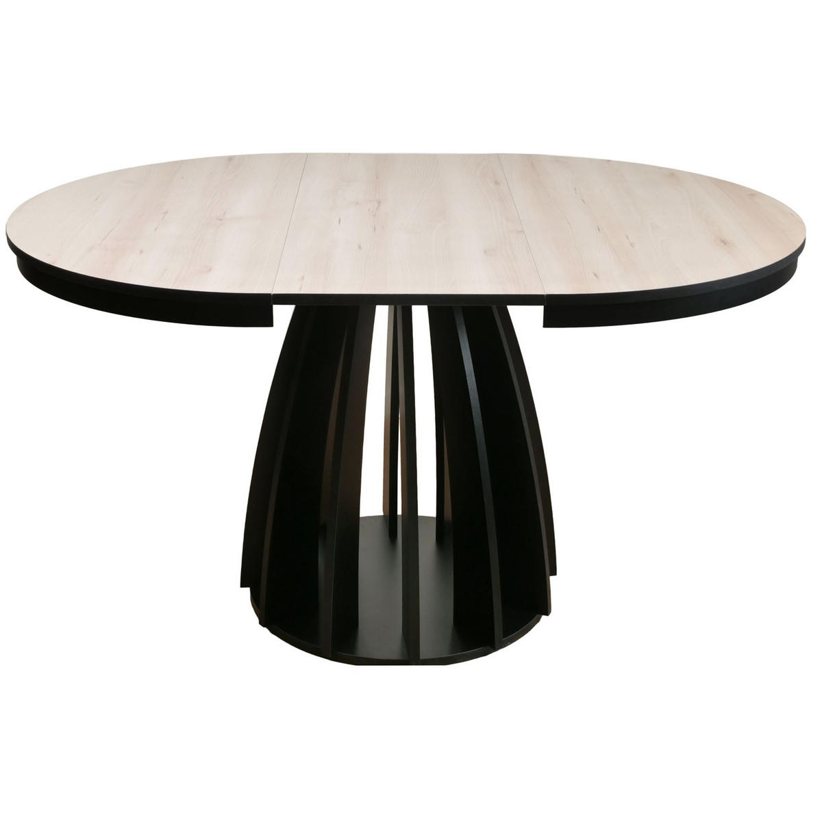 ESSTISCH Diciffy ausziehbar Scandic Buche/Schwarz, 100 x 140 x 100 cm - Eichefarben/Schwarz, Holzwerkstoff (100/100/74.5cm) - Selsey