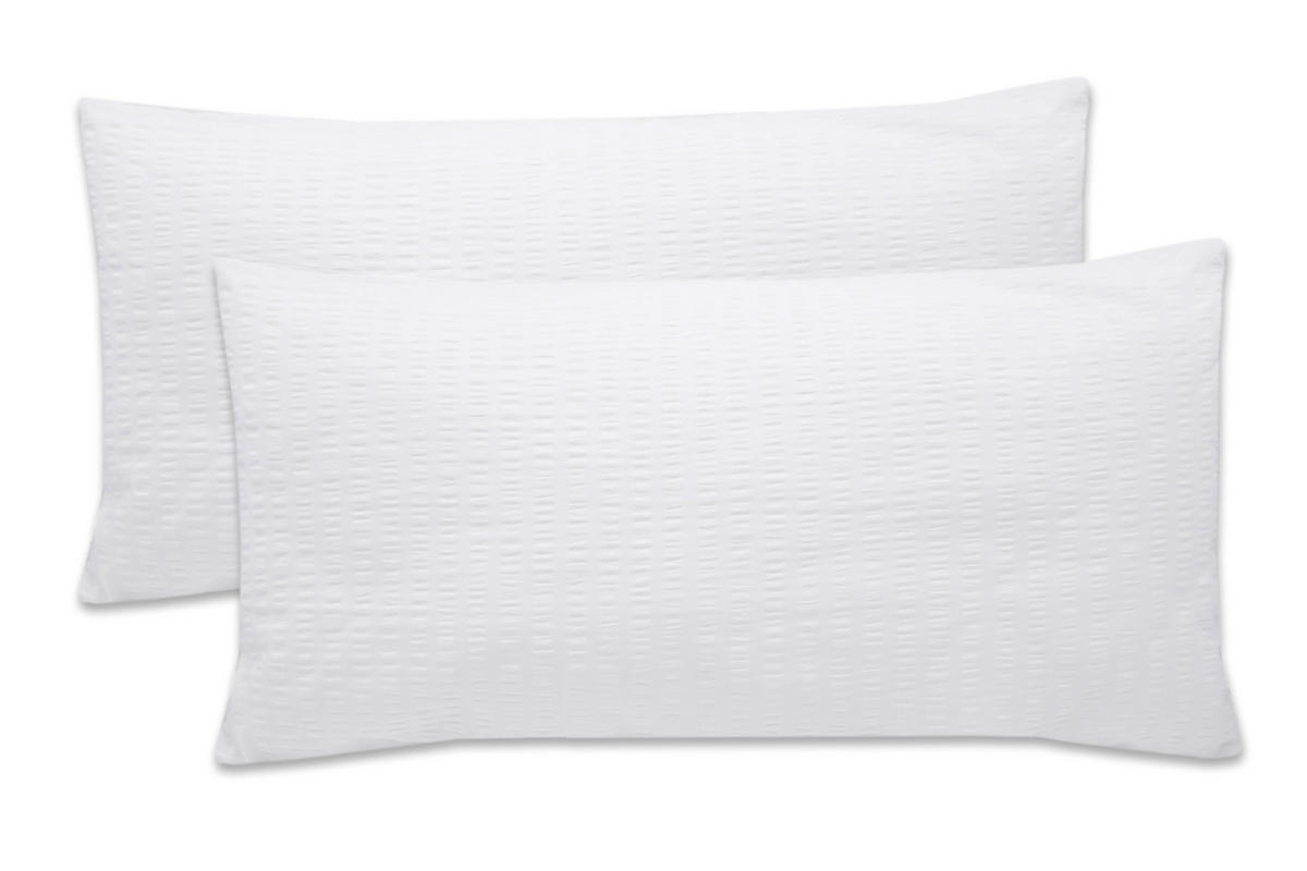 KISSENBEZUG, 2er-Set, 40x80 cm, 100% Baumwolle, Weiß - Weiß, Textil (40/80cm) - Zollner