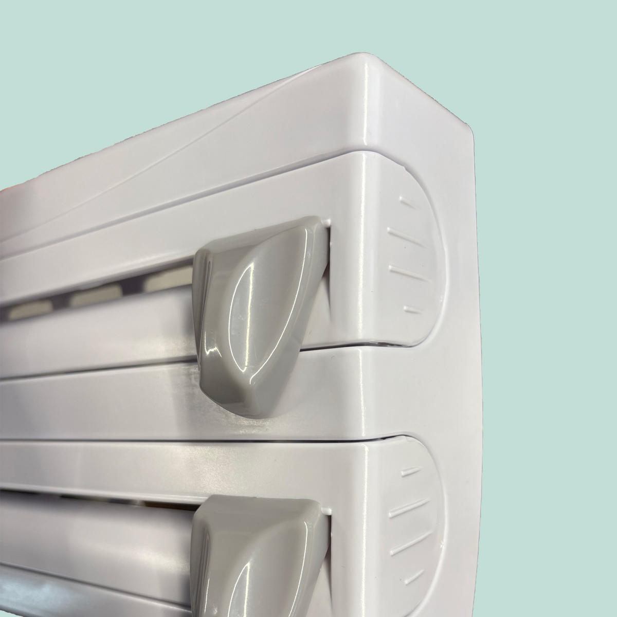 WANDROLLENHALTER - Weiß, Kunststoff/Metall (38/24.5/7.5cm) - Relaxdays