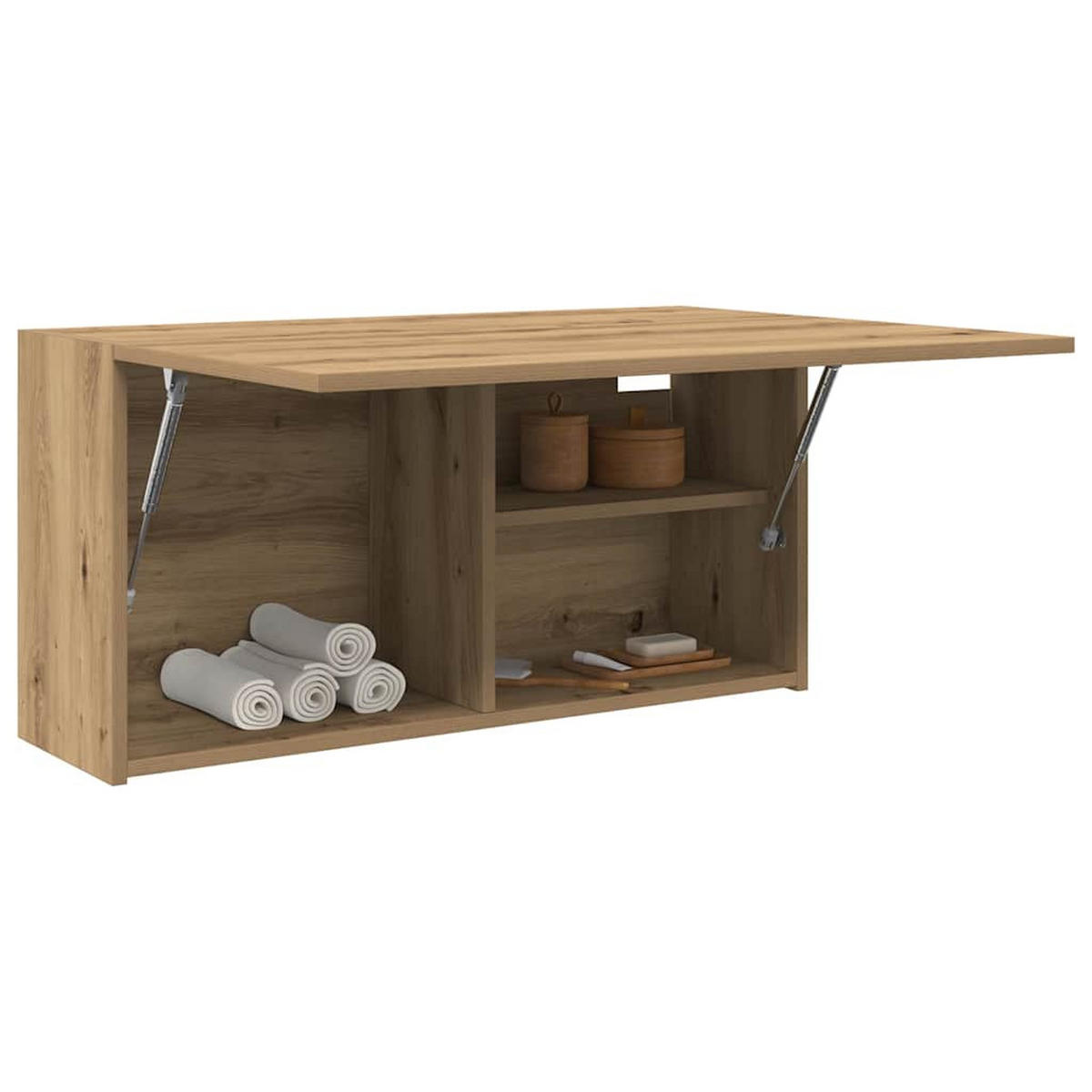 BAD-WANDSCHRANK Artisan-Eiche 80/25/40 Cm Holzwerkstoff - Braun, Holzwerkstoff (25/40/80cm) - vidaXL