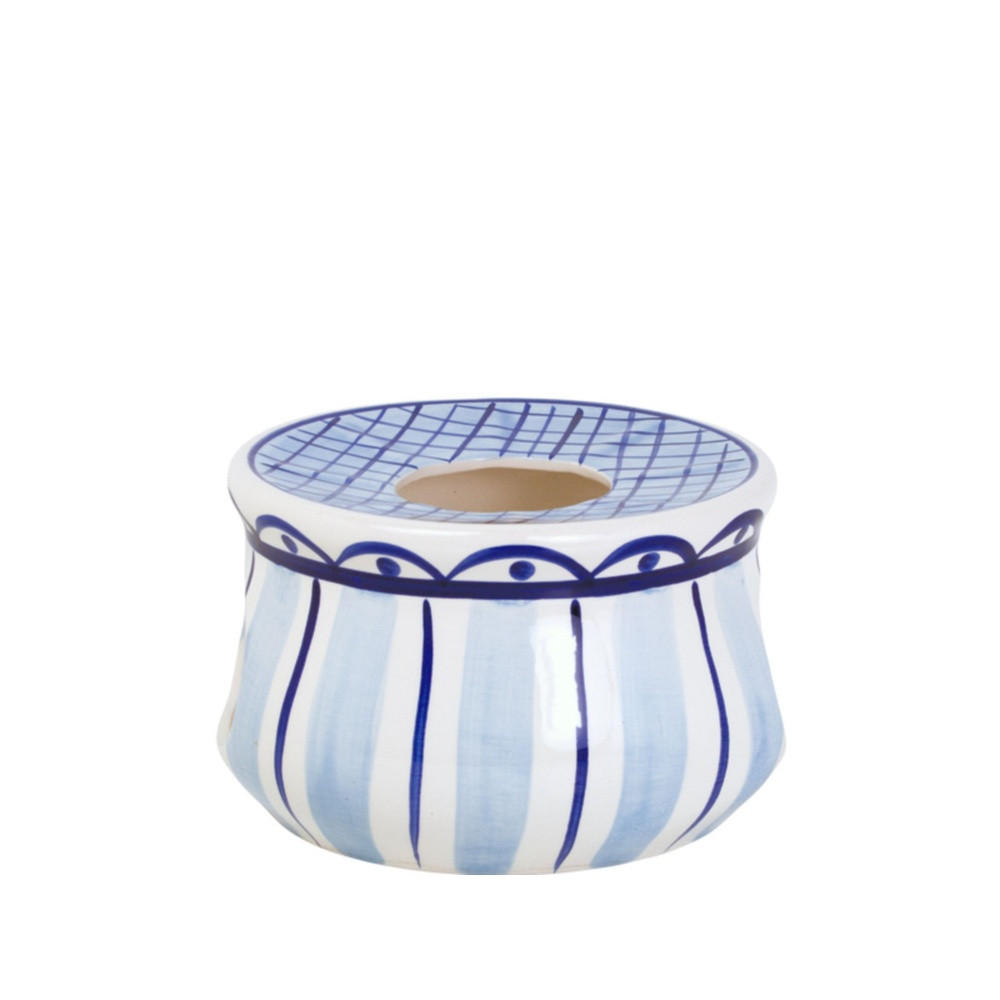 TEELICHTHALTER Delfts Blond in weiß/blau - Multicolor, Keramik (16/10/15cm) - Blond Amsterdam