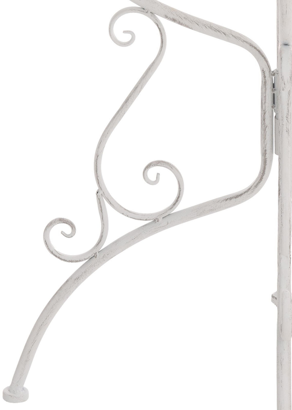 GARTENBEISTELLTISCH rund Ø70 cm Metall antik weiß - Weiß, Metall (70/70/74cm) - CLP
