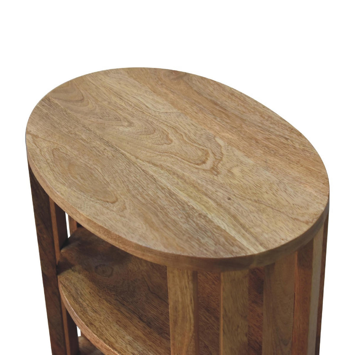 NACHTTISCH mit 2 Fächern - Eichefarben/Messingfarben, Holz/Metall (36/55/26cm) - Artisan Furniture