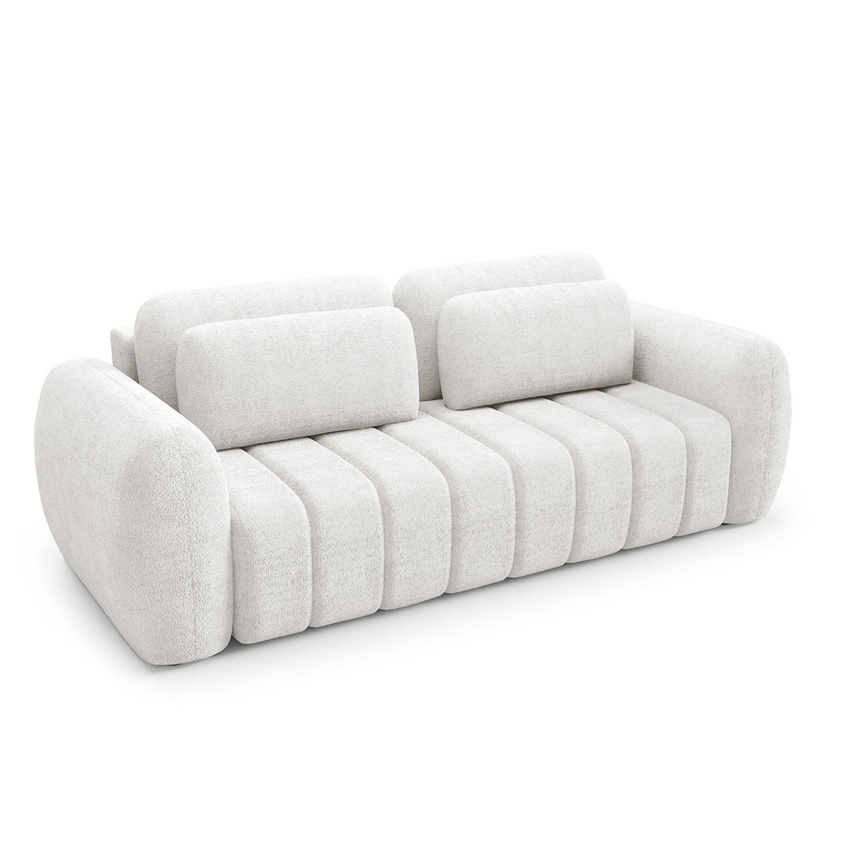 SOFA Cesar 3 Sitzplätze Weiß - Weiß, Holz (266/95/110cm) - Petits-meubles