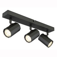 DECKENLEUCHTE Metall Grau Schwarz JAMES - Schwarz, Metall (39/6/14.5cm) - Globo Lighting