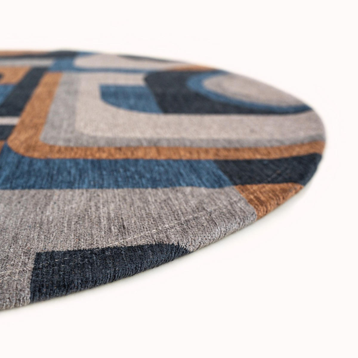 TEPPICH Camel Blue Nuance Module 240/240 cm - Blau, Kunststoff/Textil (240/240cm) - Louis De Poortere