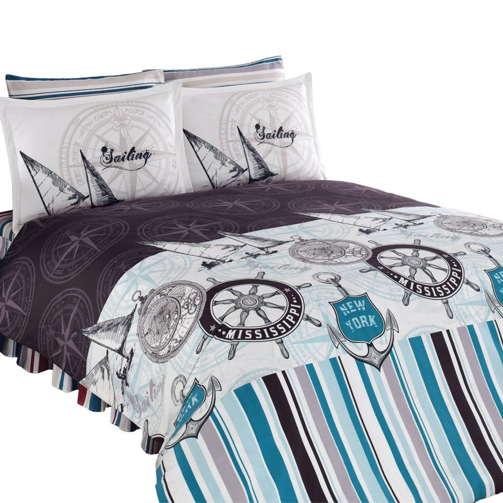 BETTWÄSCHE 5-teilig 200/200 cm ARIYA - Multicolor, Textil (200/200cm) - ROLFNERS