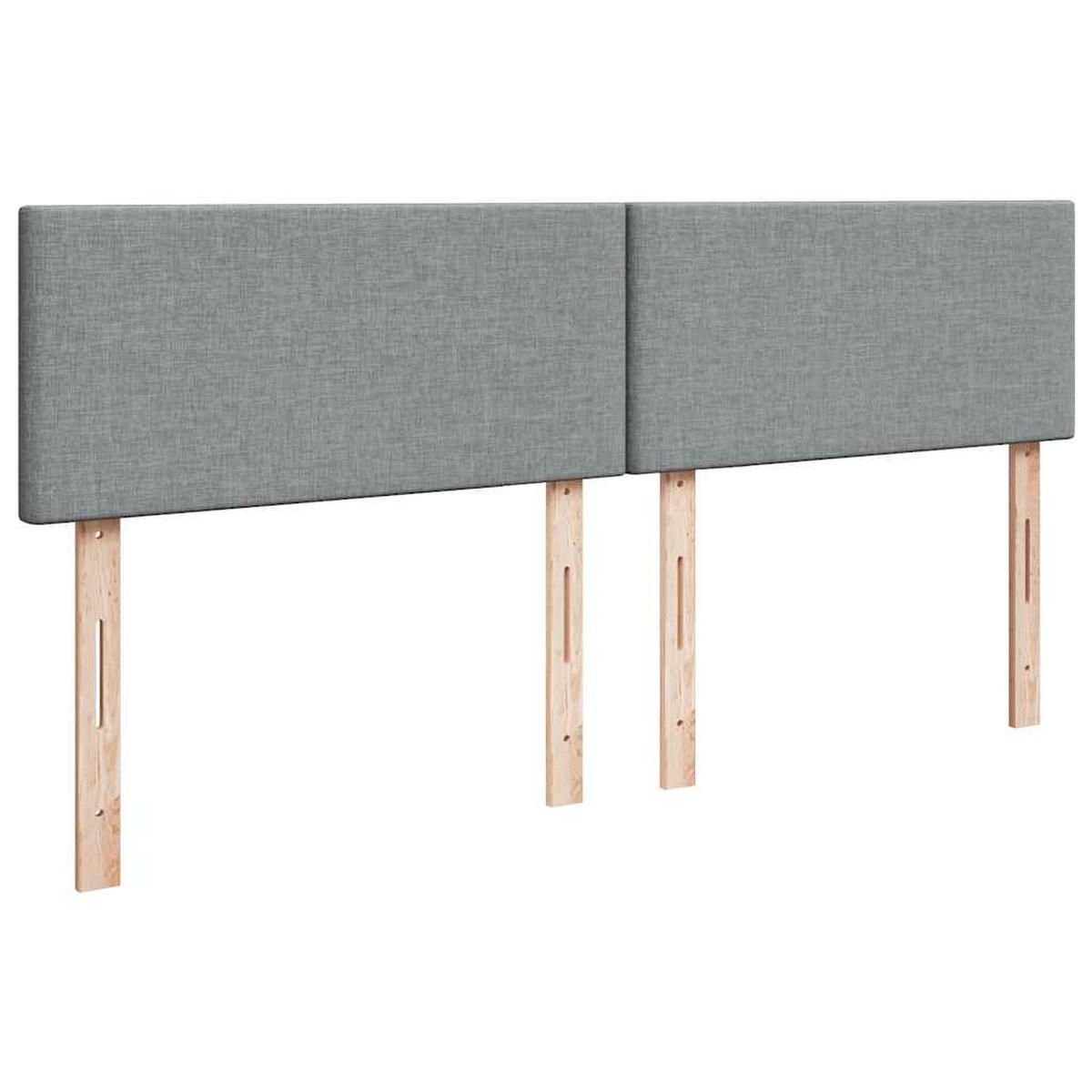 BOXSPRINGBETT Mit Matratze Hellgrau 180/200 Cm Stoff - Grau, Textil (180/200cm) - vidaXL