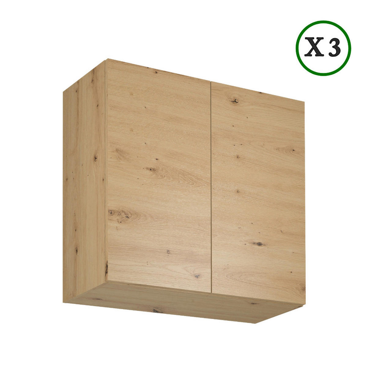 KÜCHENZEILE 360 cm – LangenK72-M360 - in Grau / ArtisanEiche - Schwarz/Eiche Artisan, Holzwerkstoff/Metall (360/248/58cm)