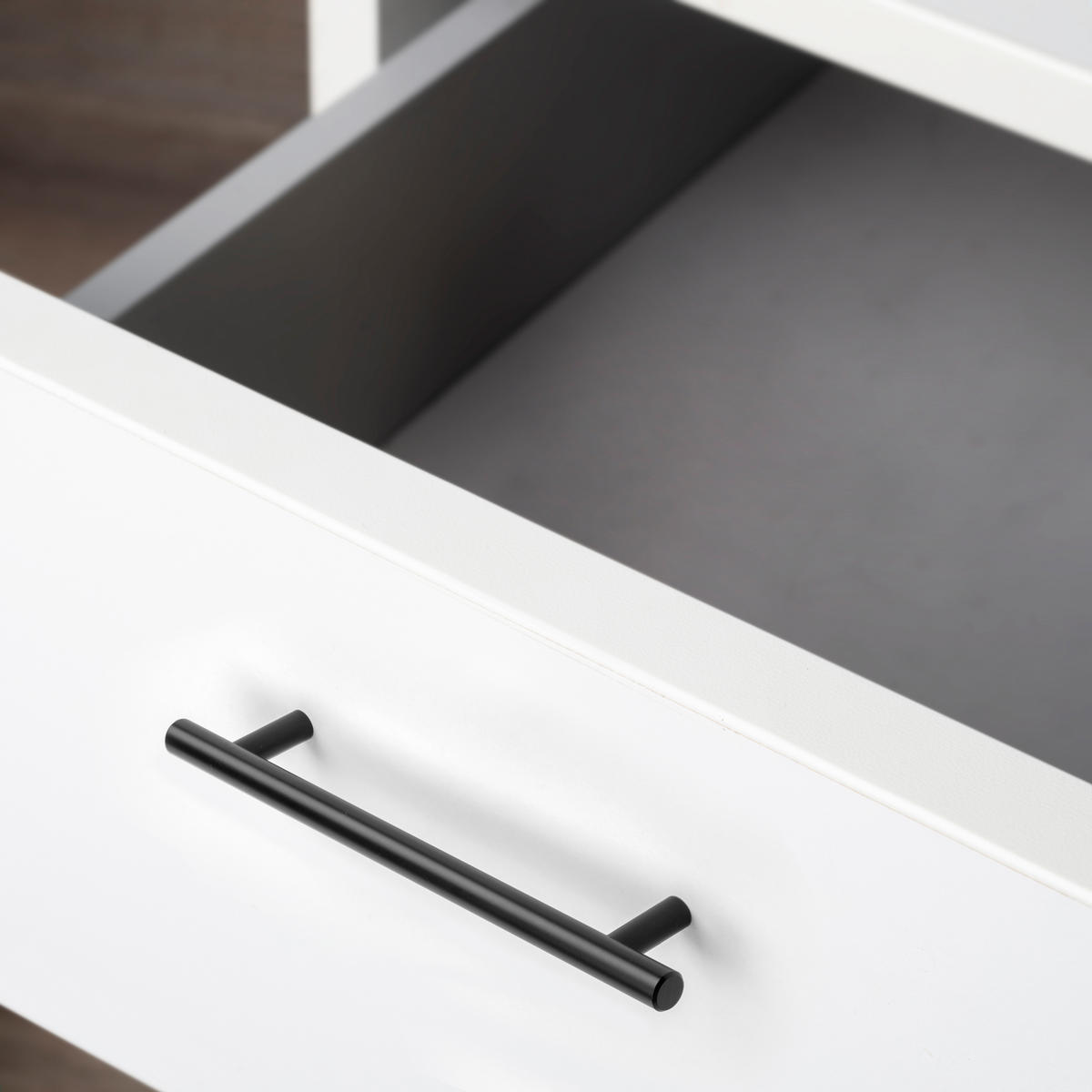MÖBELGRIFFE Orlando, L210mm, 160mm Achsenabstand, Stahl, Schwarz lackiert 10er-set - Schwarz, Metall (1.2/4/21cm) - EMUCA