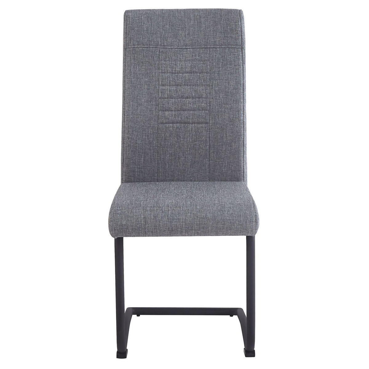 ESSZIMMERSTUHL ALBA 4ER-SET - Schwarz/Grau, Textil (43/98/60cm) - CARO-Möbel