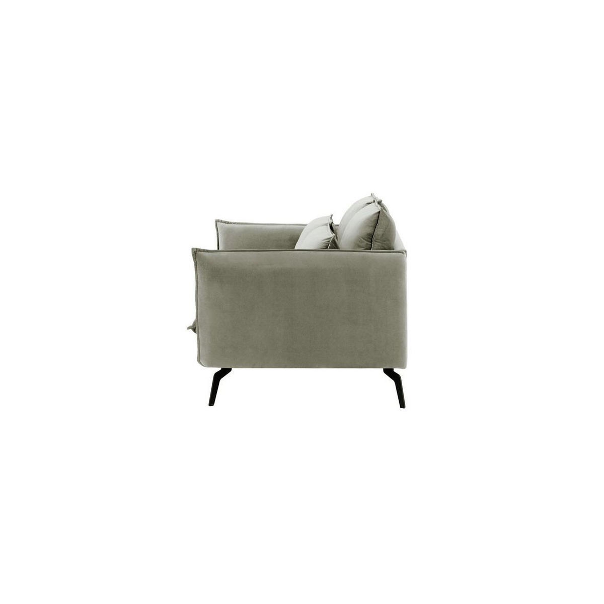 ZWEISITZER-SOFA Layla-Velluto 15 - Hellgrau, Holz/Textil (171/95/98cm)