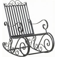 SCHAUKELSTUHL Anna Antik Outdoor 56x90x94cm Metall Anthrazit Gartenstuhl - Anthrazit, Metall (56/94/90cm) - DELUKE