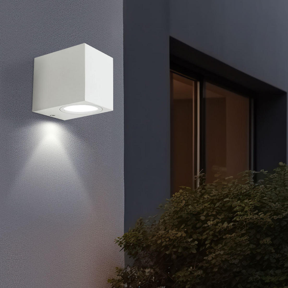 LED WANDLEUCHTE Aluminium Weiß - Weiß, Metall (9.2/6.8/8cm)
