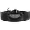WHIRLPOOL-BADEWANNE mit LED 146x205x61 cm schwarz Tocoa - Schwarz, Kunststoff (146/61/205cm) - Beliani