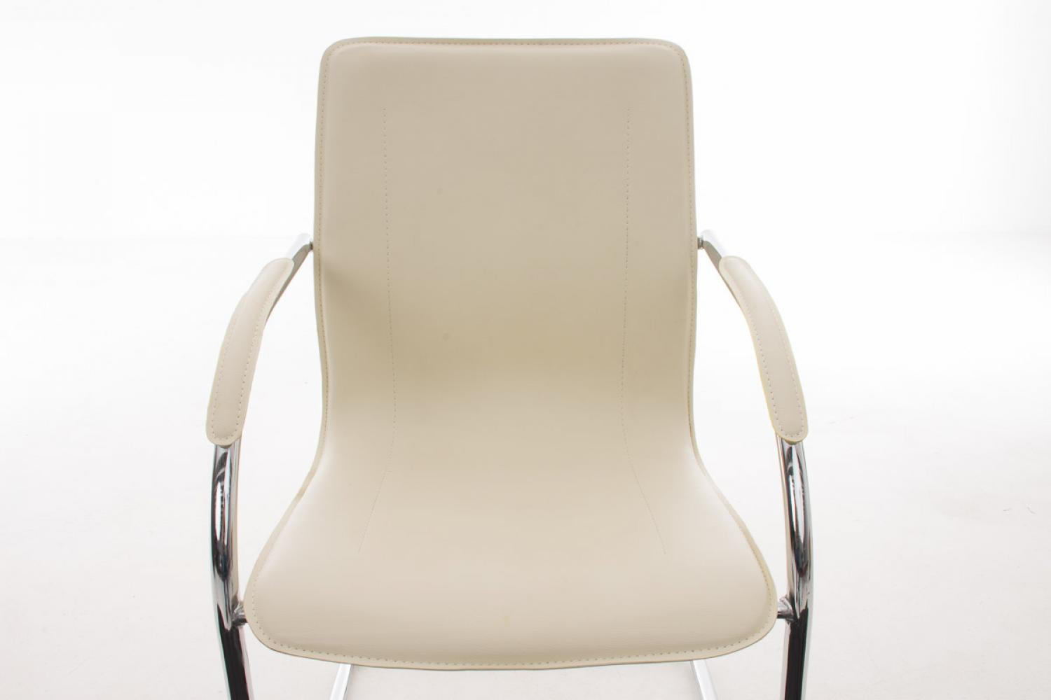 SCHWINGSTUHL Lederlook creme - Chromfarben/Creme, Textil/Metall (56/94/52cm) - CLP