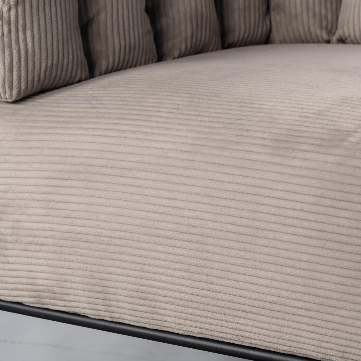 SESSEL in Taupe - Schwarz, Holzwerkstoff (40/191/120cm) - Meubles Cosy