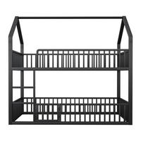 HAUSBETT Metall 90/200 cm Schwarz - Schwarz, Metall - Raumix