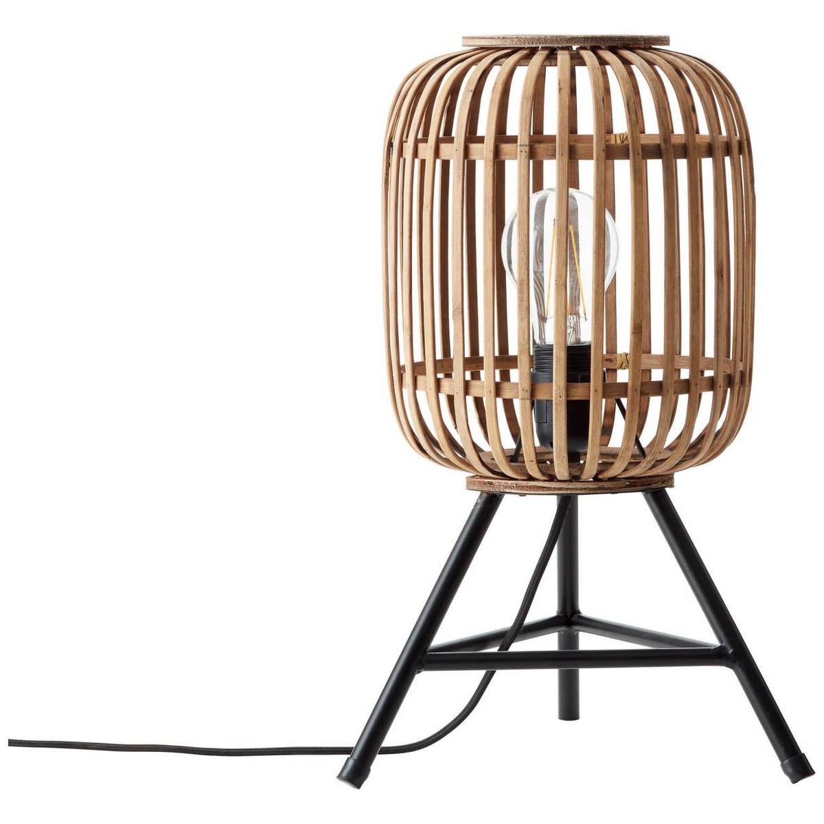 TISCHLEUCHTE Woodrow 93775/20 - Hellbraun, Metall (26/26/41cm) - Brilliant