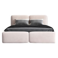 POLSTERBETT OLKE-OM 90 x 200 in Beige - Beige, Textil (90/200cm) - A&J MöbelLand