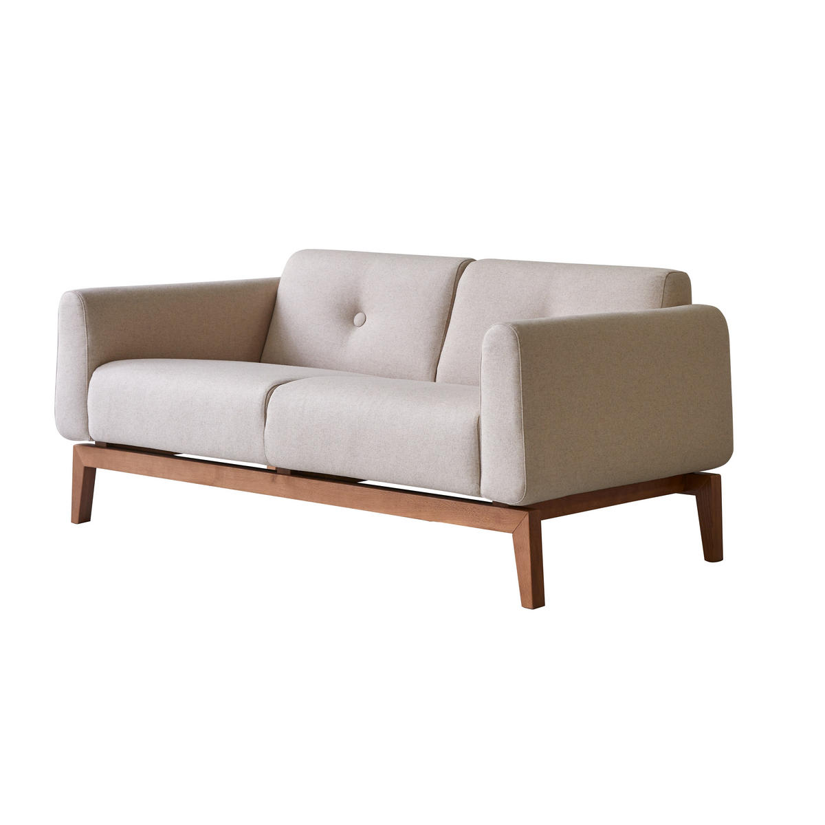 SOFA Bjorn Beige aus Stoff - Beige, Textil (155/69/82cm) - Tikamoon