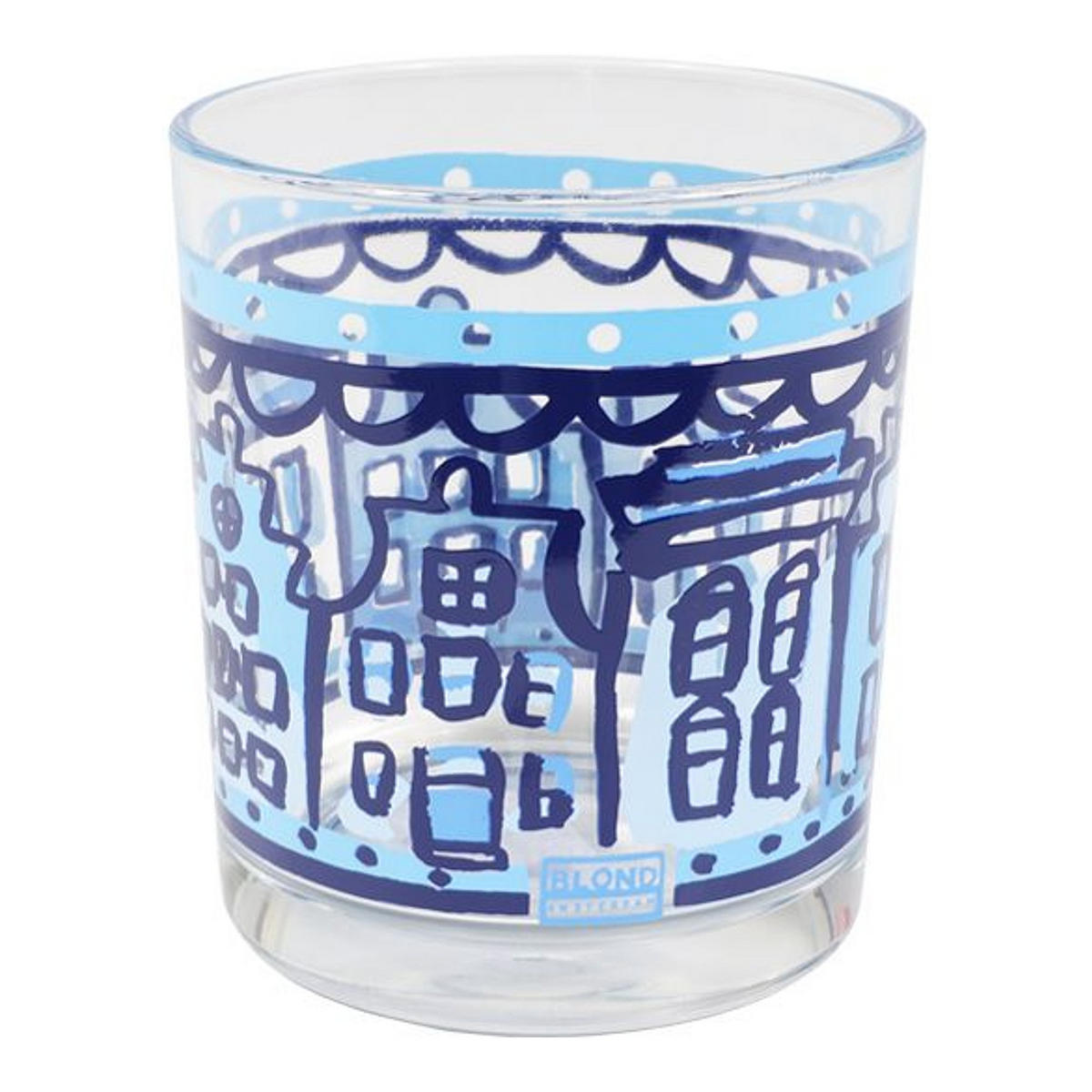 SAFTGLAS Haus in Blau - 200 ml - Multicolor, Glas (0.2L) - Blond Amsterdam