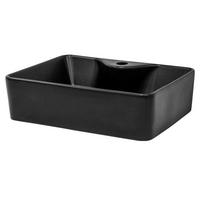 WASCHBECKEN - Schwarz, Keramik (36.5/14/49cm) - ML-DESIGN