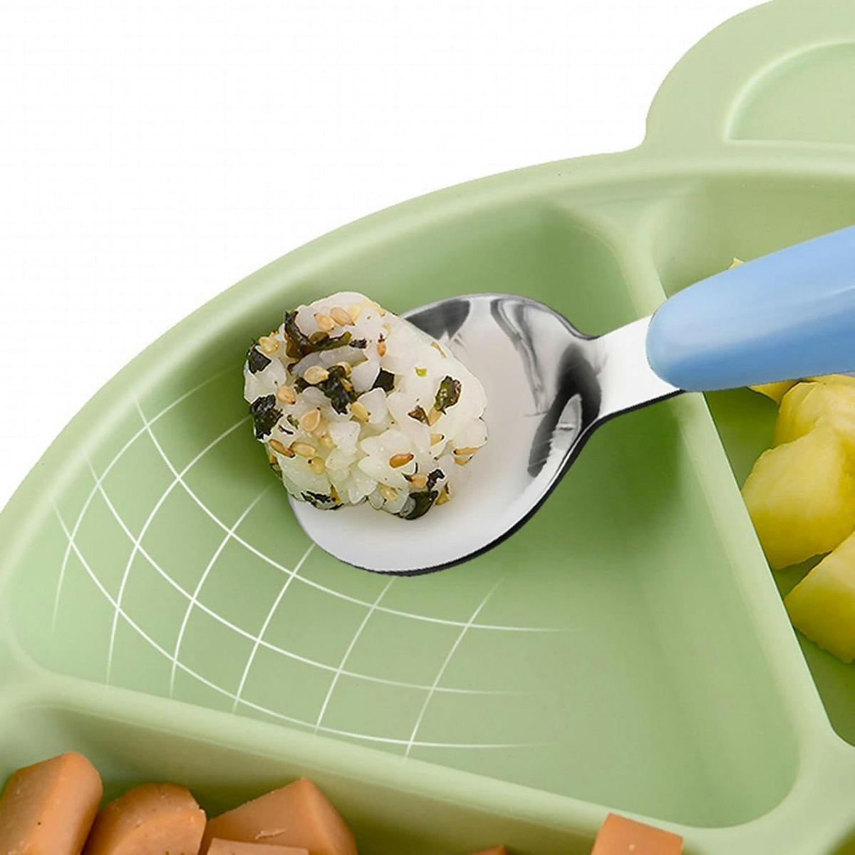 KINDERBESTECK Set 2-teilig mit Reiseetui Blau - Hellblau, Metall