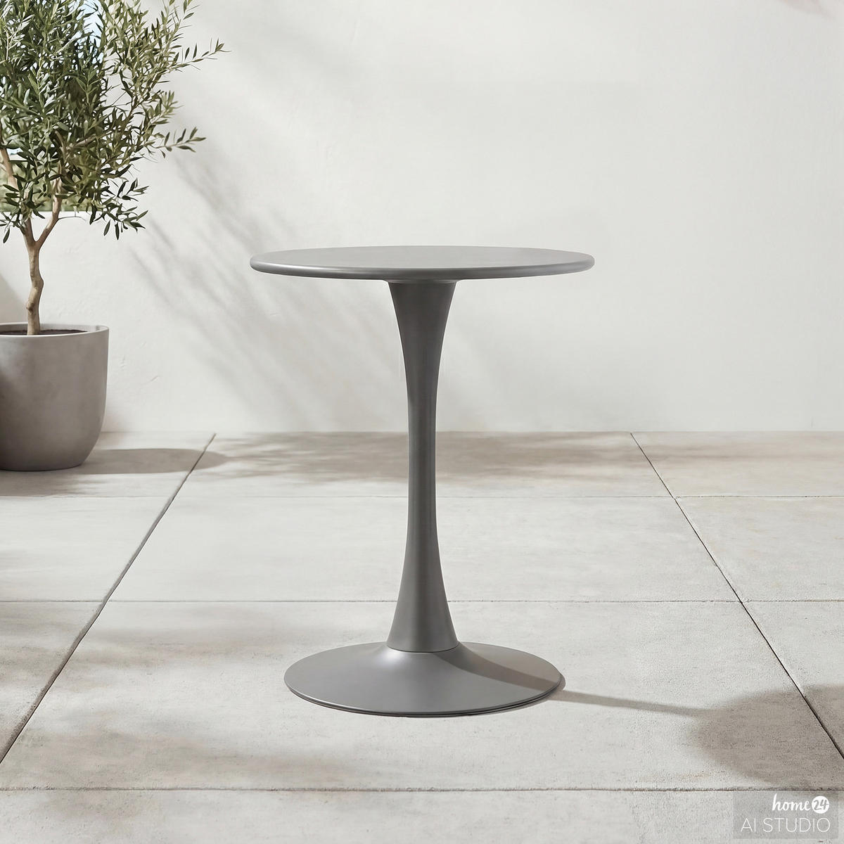 GARTENTISCH - Stahl - Anthrazit, Metall (60/60/75cm) - home24