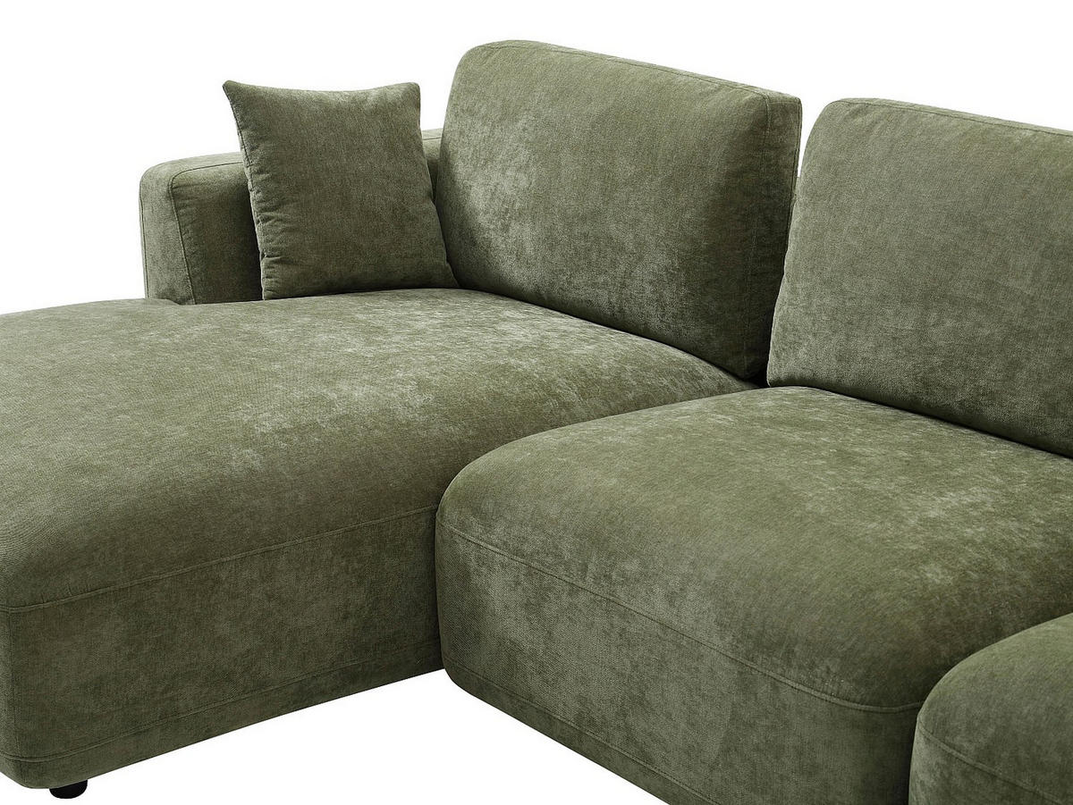 SOFA - 5 Personen - stoff - grün Tindralo - Grün, Textil (303/76/167cm) - Vente-Unique