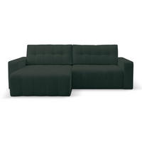 ECKSOFA Maillo Dunkelgrün Cord - Dunkelgrün/Schwarz, Kunststoff/Textil (245/143cm) - Selsey