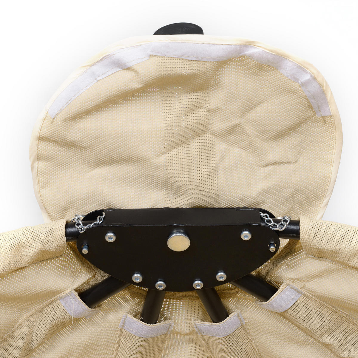 HÄNGESESSEL DE-06971 eiförmig, mit weichem Kissen, für drinnen & draußen Khaki - Taupe, Metall (95/170/125cm) - ComfortXL