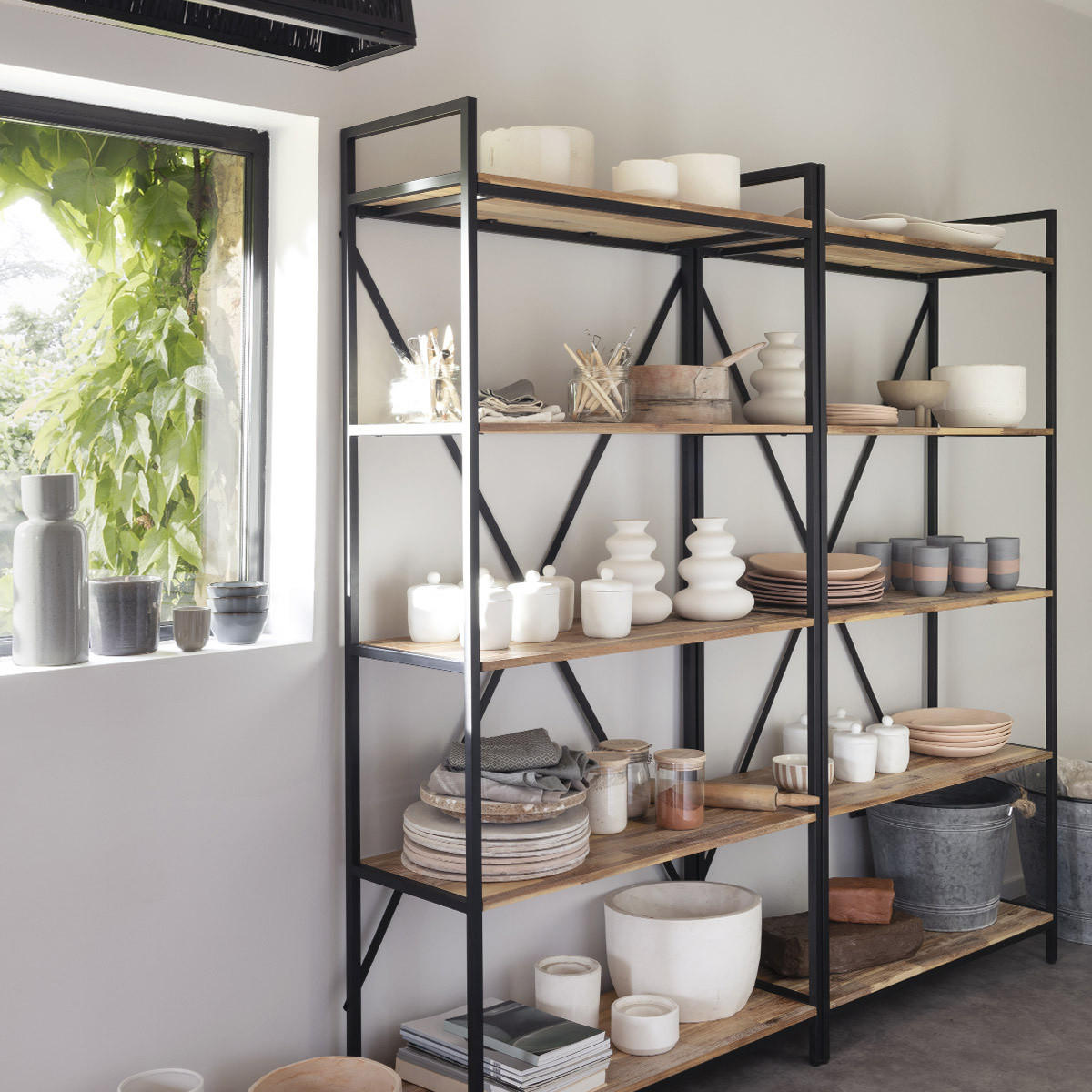 DEKOVASE aus Keramik 16/16/20 cm - Weiß, Keramik (20cm) - Atmosphera Createur d´interieur