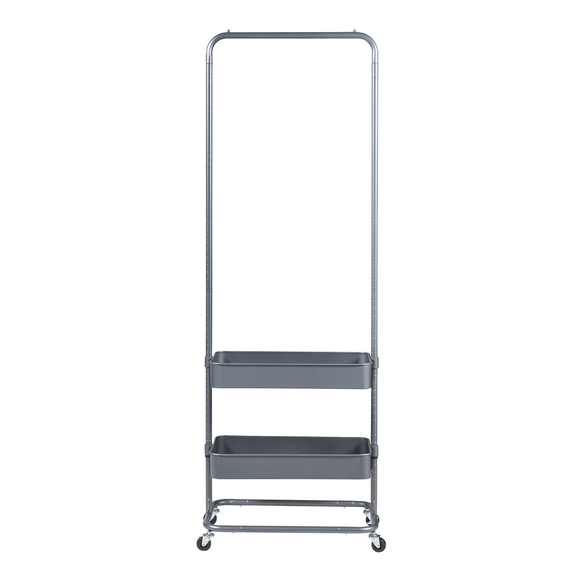 GARDEROBENSTÄNDER Kumad - Dunkelgrau, Metall (58/174.5/36cm) - [en.casa]