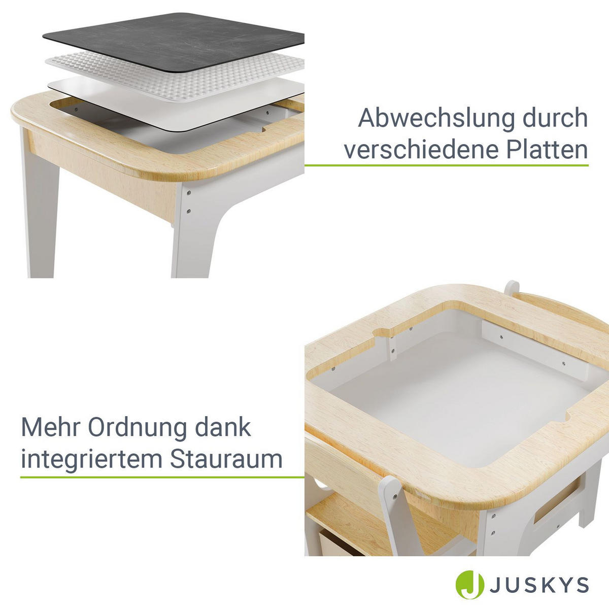 KINDERSITZGRUPPE Milou natur - Naturfarben, Holz (60/50/60cm) - Juskys