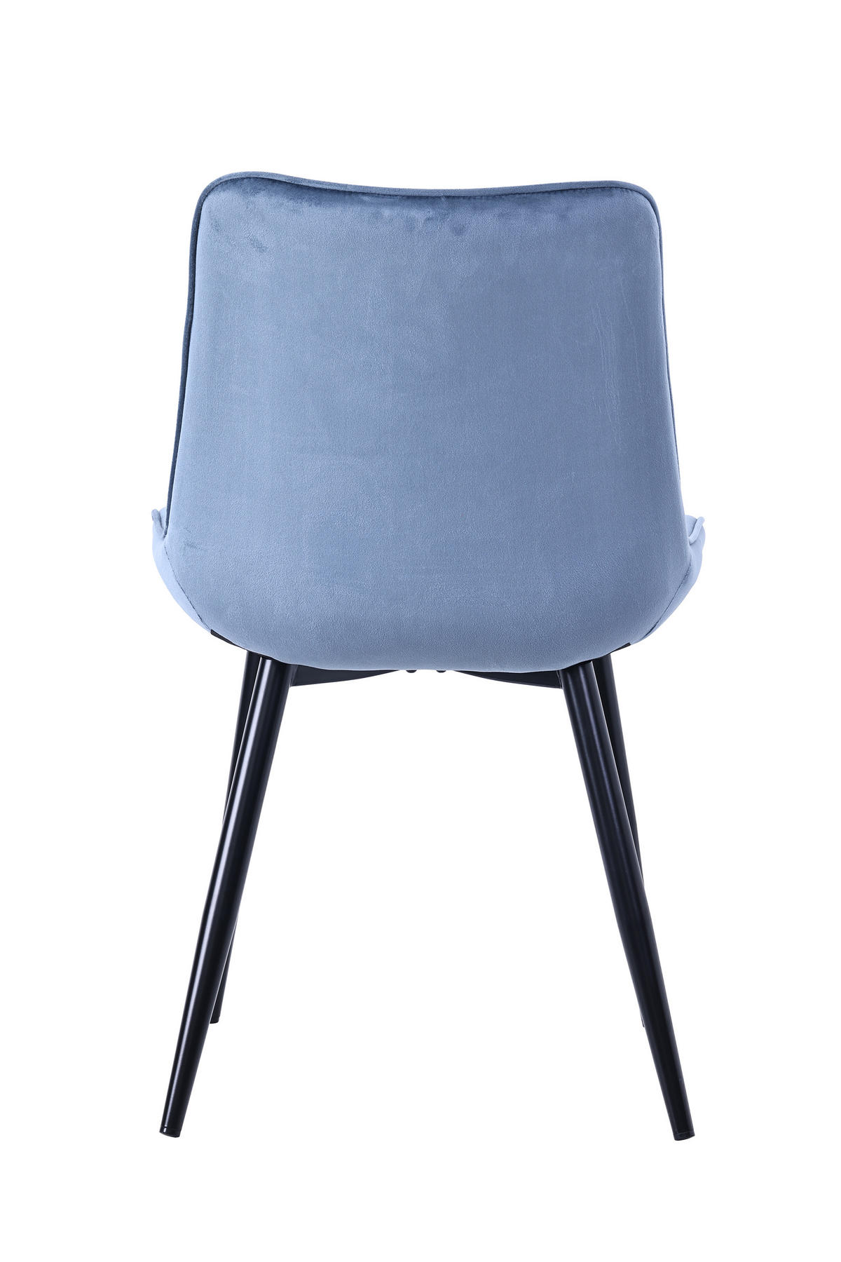 STUHL-SET 2 Stück aus Samt in Modernem Stil-YZ2 - Blau, Textil (53/88/62.5cm) - HOMAVO