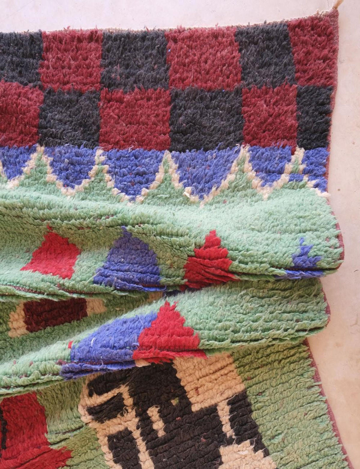 BERBERTEPPICH aus reiner Wolle 167x 278 cm - Grün, Naturmaterialien (167/278cm) - AFK Living