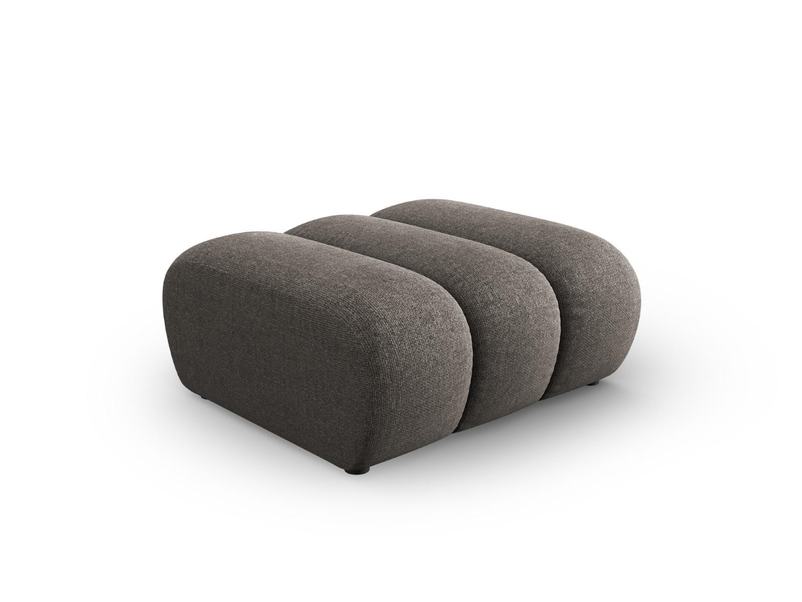 POUF Lupine aus Chenille-Stoff grau - Grau, Textil (95/43/92cm) - Micadoni