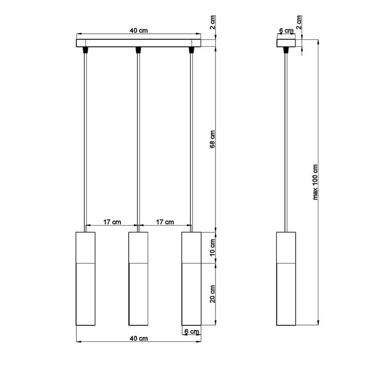 PENDELLEUCHTE Holz Schwarz Stahl - Schwarz, Holz (40/8/130cm)